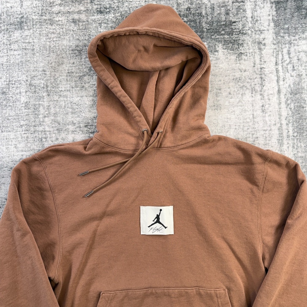 Nike Air Jordan Essentials Statement Hoodie Mens Small Brown Fleece Jumpman